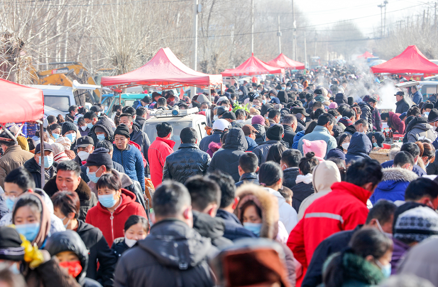 4、1月18日，商河县贾庄街农村年集上赶集购物的群众熙熙攘攘人潮如织。.JPG