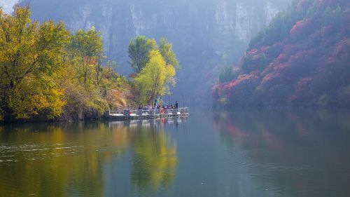 博山镇门峪水库秋色