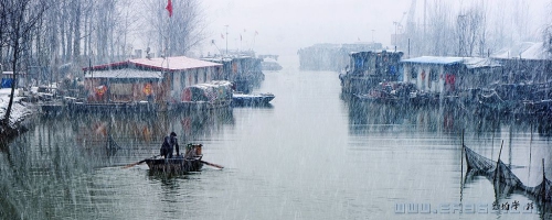 瑞雪兆渔村