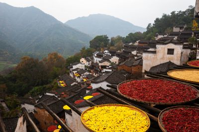 《古村晒秋染山乡》