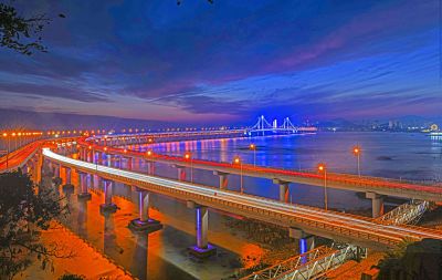 流光溢彩（大连星海湾大桥）