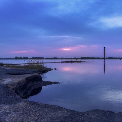芦岭湖暮色