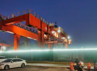 地铁六号线东仓站施工现场