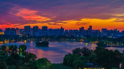明湖晚霞3