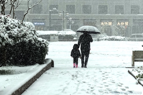 雪中爷俩