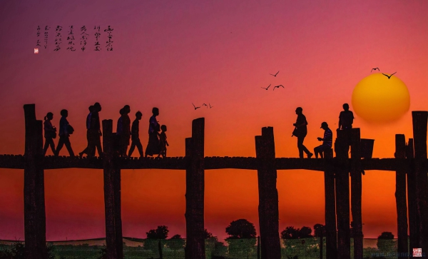 原创：踏着夕阳归去