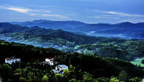 豫南固始县九华山日出